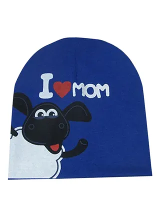 Cute Warm Beanie Blue/White 
