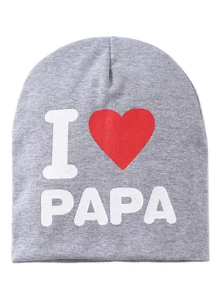 Knitted Beanie Grey/White/Red 