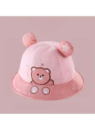 Pink series Children's Travel sun Protection and Sunshade Fisherman hat 