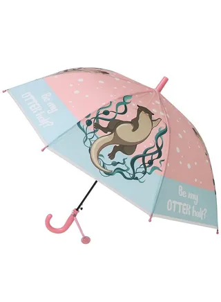 Cartoon Children's Printed Umbrella With Long Handle 