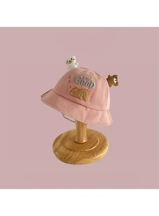 Pink series Children's Travel sun Protection and Sunshade Fisherman hat 
