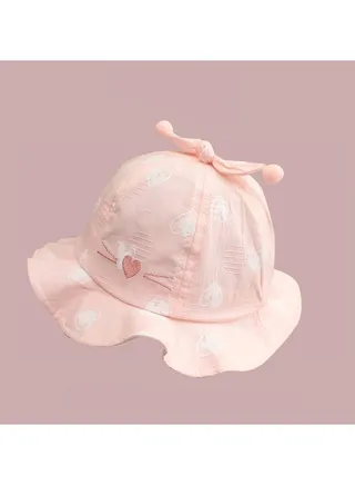 Pink series Children's Travel sun Protection and Sunshade Fisherman hat 