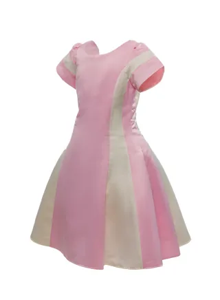 ELIA PINK Girls Party Dress, from satin Princess Dress Party Wear Wedding Evening Formal Pageant Dance Gown for Birthday Kid Girls Elegant 
