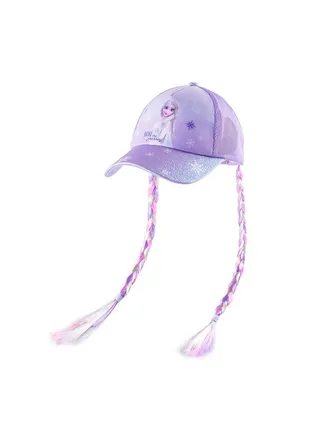 Ice and Snow Adventure Children's Baseball Hat Girl's Duck Tongue Hat Summer Thin Mesh Sunshade and Sunscreen Braid 