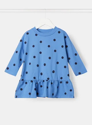 Girls Polka Dot Skater Dress 