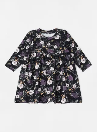 Baby Floral Dress Dark Sapphire 