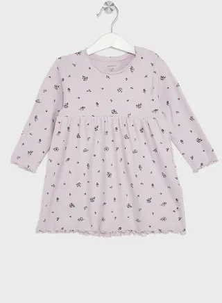 Kids Micro Floral Print Dress 