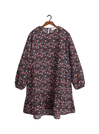 Classic Style Girls Floral Dress Multicolour 