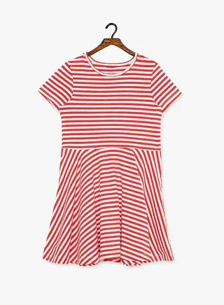 Striped Dress High Risk Red 