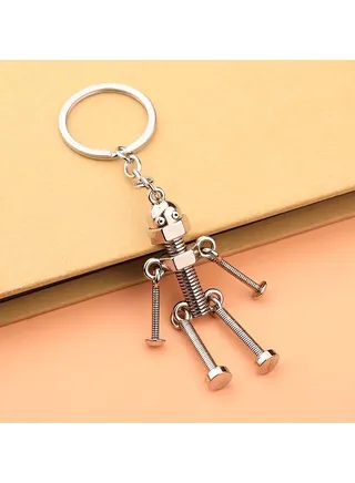 1Pcs Screw Robot Fashion Keychain 