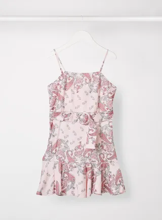 Teen Paisley Print Dress Pink 