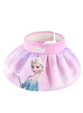 Ice and Snow Adventure Children's Baseball Hat Girl's Duck Tongue Hat Summer Thin Mesh Sunshade and Sunscreen Braid 