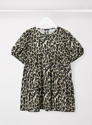Kids/Teen Leopard Print Dress Brown 