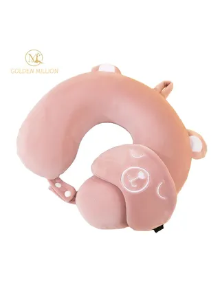 Memory Foam Travel Pillow U Shaped Neck Support With Eye Mask for Sleeping 