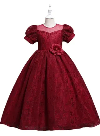 Girl Dress For Birthday and Weddings Party Red Color 