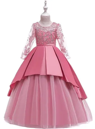 Girl Dress For Party Pink Color 