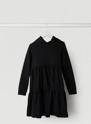 Tiered Midi Dress Black 