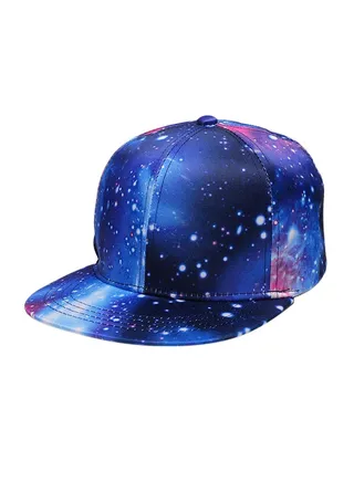 Starry Patterned Kids Baseball Cap Blue 