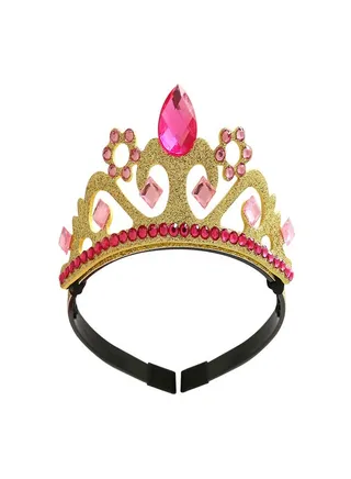 New Birthday Gift Children's Crown Hairband Rose red 