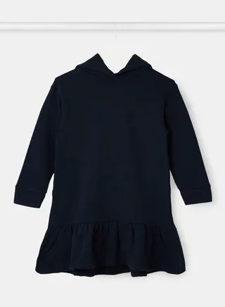 Girls Ruffle Hooded Dress 