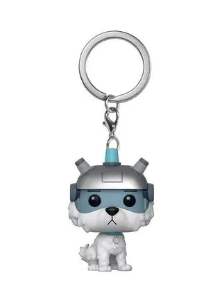 Pop! Rick Morty Snowball  Figure Toy Keychain Multicolour 