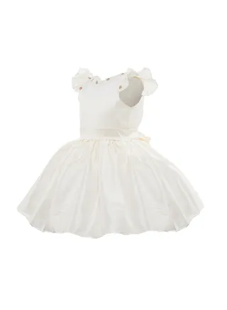 Sella off white Girls Party Dress, Princess Dress Party Wear Wedding Evening Formal Pageant Dance Gown for Birthday Kid Girls Elegant 