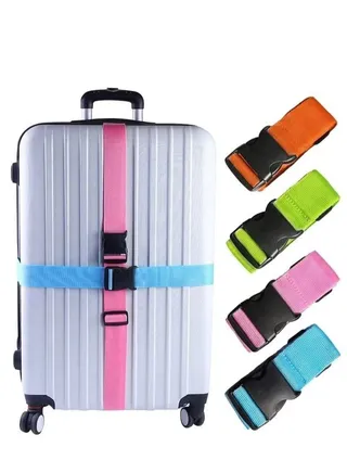 Luggage Straps Suitcase Belts Wide Adjustable Packing Straps Travel Accessories, Suitcase Belts, Packing Straps Travel Belts Accessories for Business Traveling Packing, Multicolored, 4 PCS 