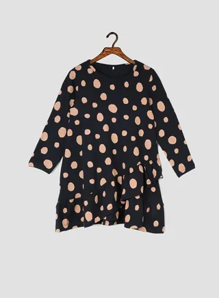 Polka Dot Dress Dark Sapphire 