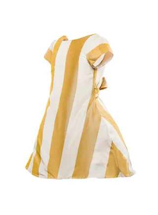 GOLD STRIPE Girls Party Dress, Princess Dress Party Wear Wedding Evening Formal Pageant Dance Gown for Birthday Kid Girls Elegant 