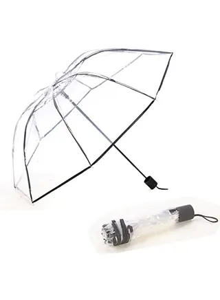 1 Pcs Clear Umbrella Transparent Portable Umbrella 