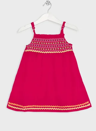 Nauti Nati Girls Embroidered Smocked A-Line Dress 