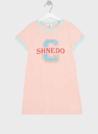 Girls Printed T-Shirt Dress 