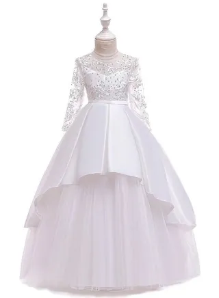 Girl Dress For Party White Color 