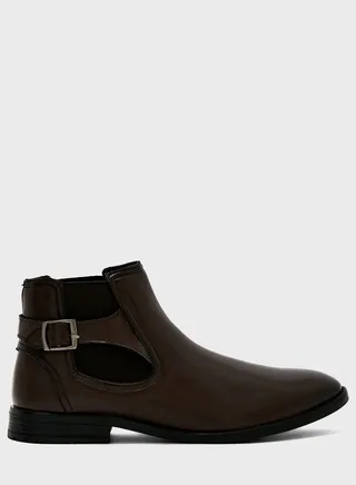 Buckle Detail Chelsea Boots