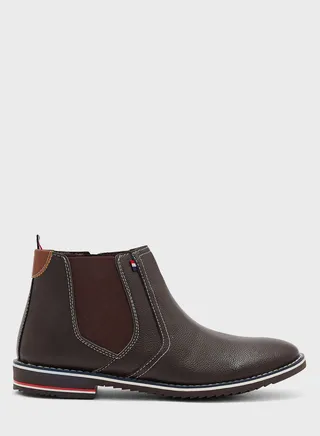 Webbing Detail Chelsea Boots