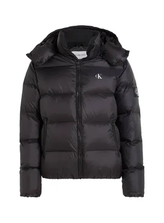 Men's Down Puffer Jacket, Black 