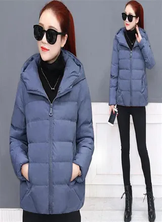 Hooded Cotton Jacket Women's Casual Comfortable Down Jacket Thickened Warm Bread Coat In Autumn/winter 