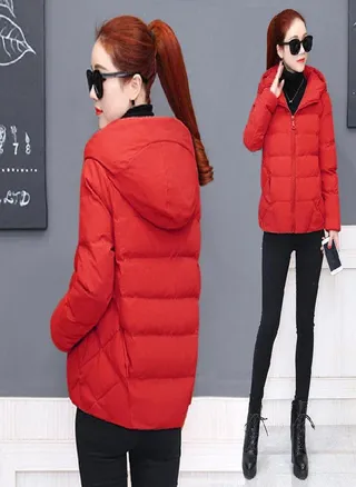 Hooded Cotton Jacket Women's Casual Comfortable Down Jacket Thickened Warm Bread Coat In Autumn/winter 