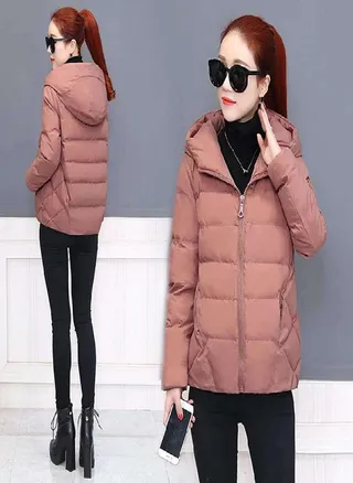 Hooded Cotton Jacket Women's Casual Comfortable Down Jacket Thickened Warm Bread Coat In Autumn/winter 