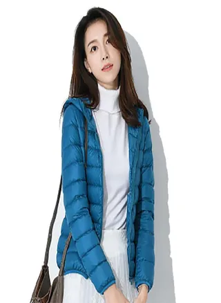 Women's Down Jacket Winter Short Hooded Warm Slim Fashion Solid Color Coat 