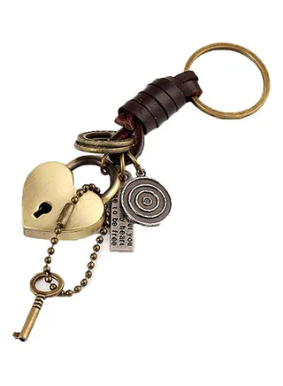 Vintage Keychain Gold/Brown/Silver 