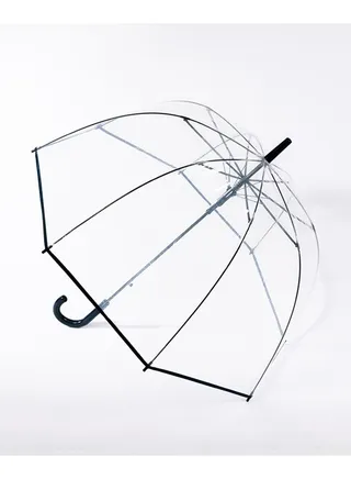 Fashion Transparent Arch Bird Cage Umbrella Long Handle Folding 