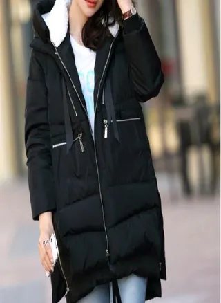 Coat Winter Fashion Women Personality Hooded Solid Warm Coat With Pocket Parka 