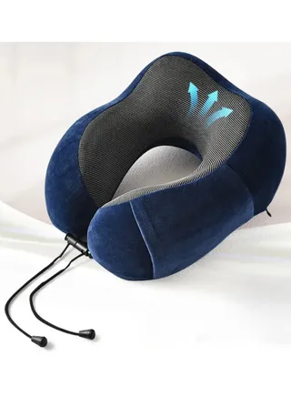 Travel Pillow Memory Foam Neck Pillow | Comfort on the Go | Washable U Shaped | Plush Cooling Cover for Sleeping, Car, Train, Bus 