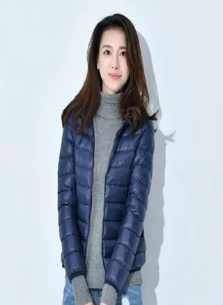 Women's Down Jacket Winter Short Hooded Warm Slim Fashion Solid Color Coat 
