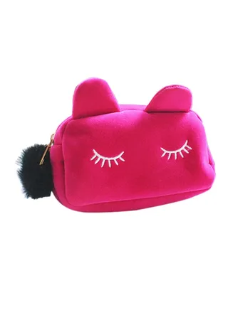 Cartoon Cat Cosmetic Pouch Pink 
