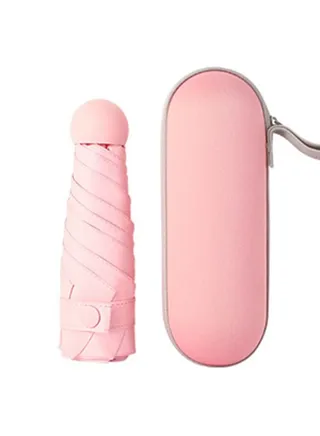 Folding Capsule Umbrella Pink 