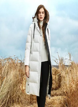 JAZZEVAR Winter Extended Cotton Coat Solid Warm Outdoor Casual Cotton CoatHooded Cotton Jacket 