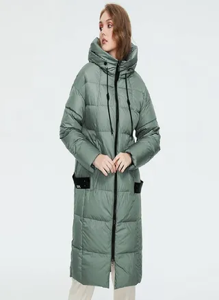 Coat Astrid Thick Slim Wome Long Fashion Casual Hooded Windproof Cotton 