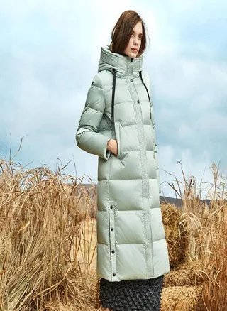 JAZZEVAR Winter Extended Cotton Coat Solid Warm Outdoor Casual Cotton CoatHooded Cotton Jacket 